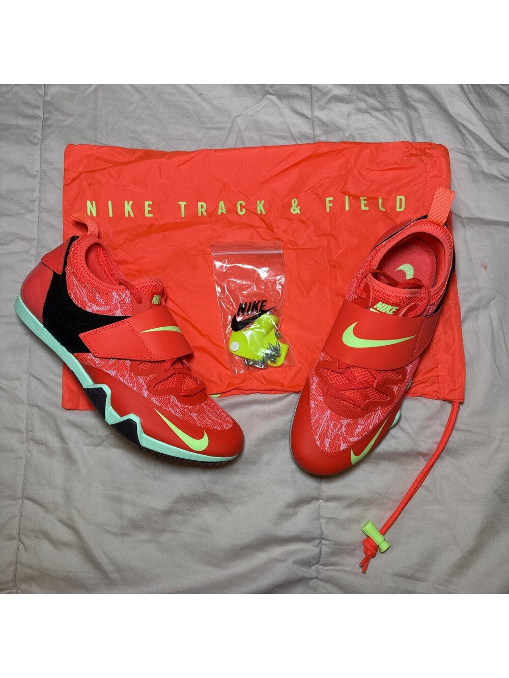Nike Pole Vault Elite Track & Field Jumping Spikes Crimson FZ9649-600 Men Sz 9